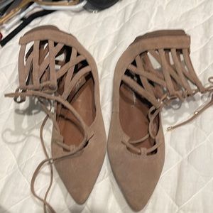 Jeffrey Campbell lace up ankle flat